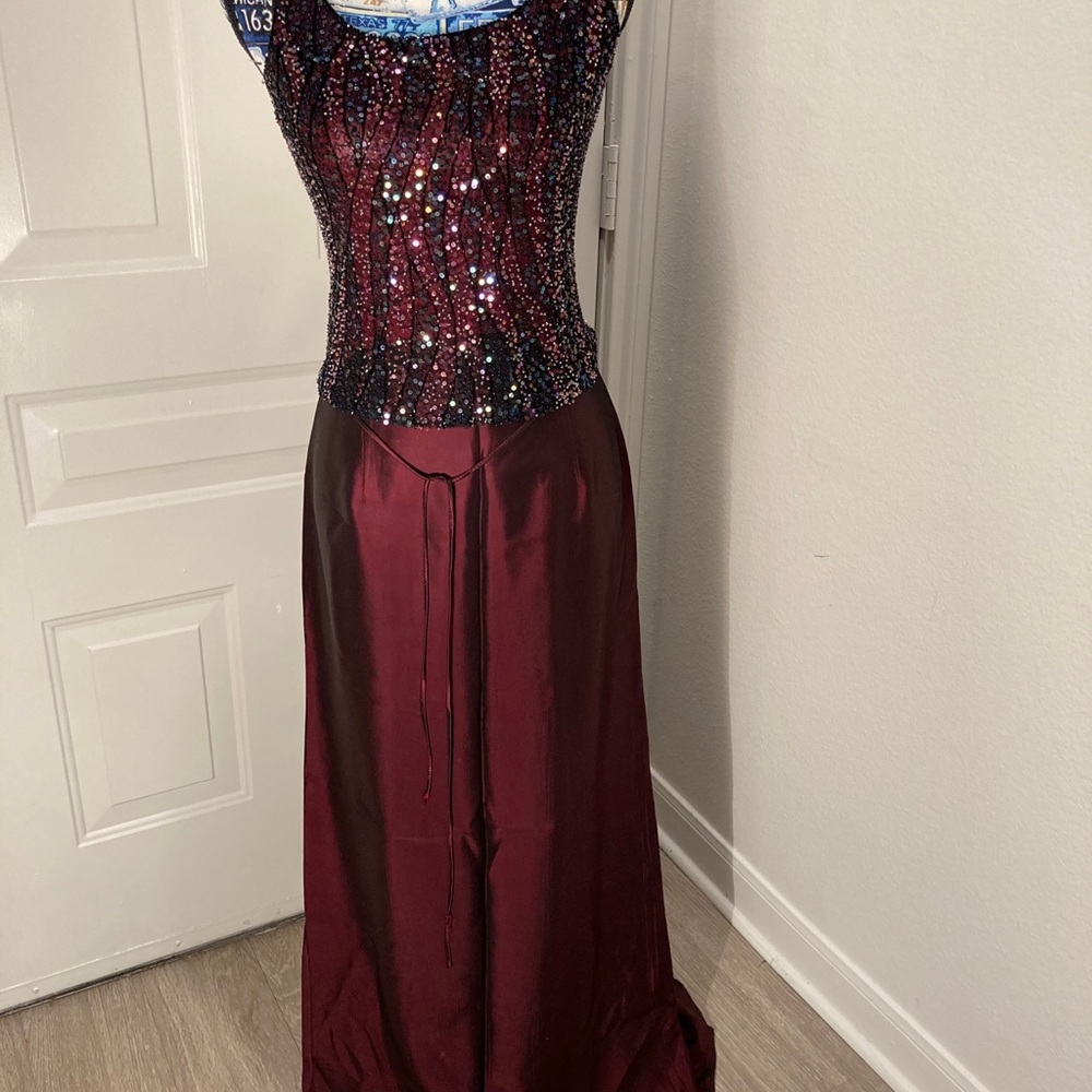 Silk long skirt